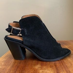 Frye Courtney Suede Slingback Heel Boot